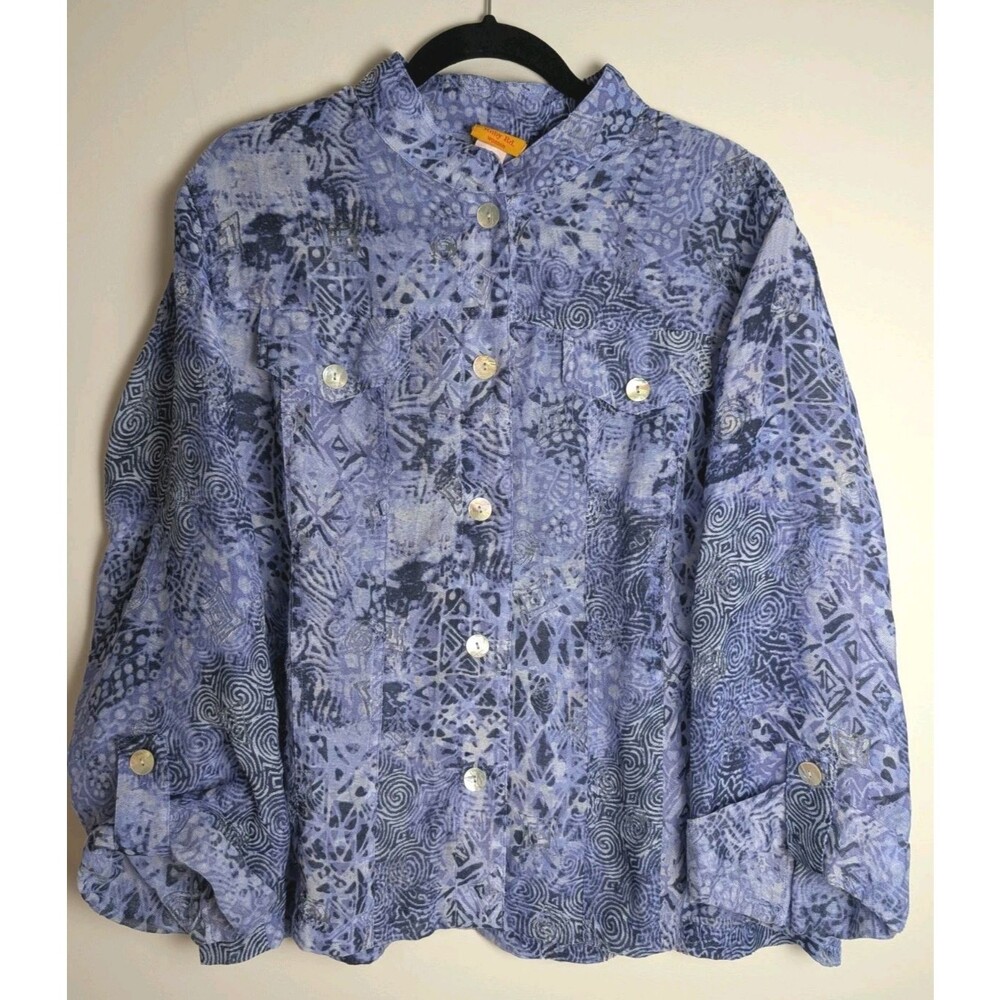 Ruby Rd Womens Top Button Up Collared Shirt Pocke… - image 1